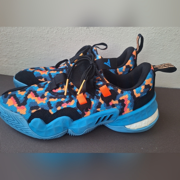 Adidas Men's Trae Young Shoes Core Black Sky Rush Size 8.5 - Picture 4 of 11